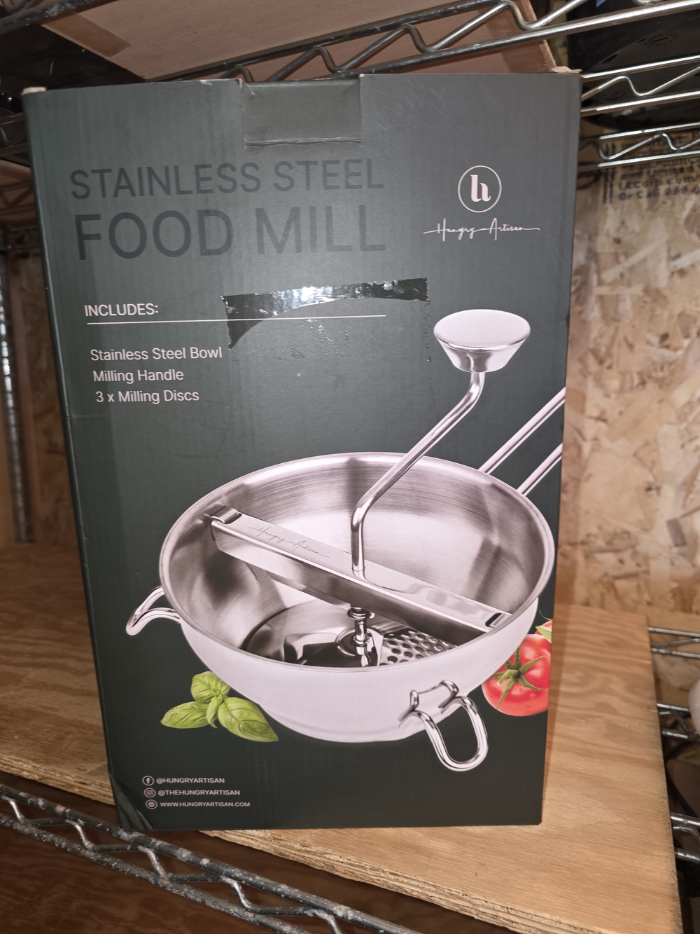 Stainless Steel Food Mill - Silver